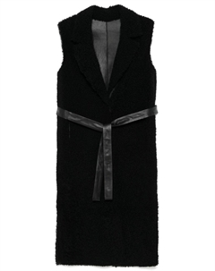 Пальто без рукавов из овчины, черный Desa 1972