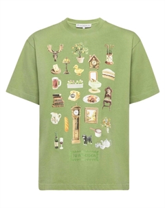Футболка с диорамой, зеленый Jw anderson