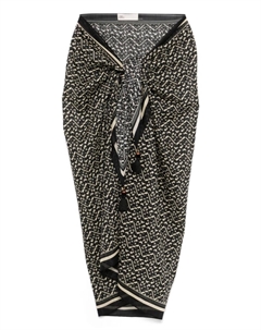 Печатное парео, черный Tory burch