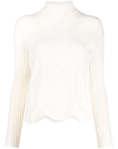 Джемпер рыхлой вязки, белый Liska