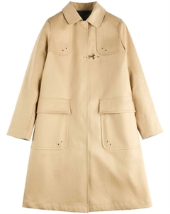 Хлопковый тренчкот, нейтральный цвет Fay