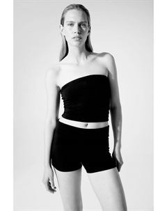 Мини шорты с отложным поясом, черный H&m