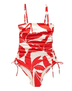 Купальник бандо Bandeau Swimsuit, цвет red/white Next