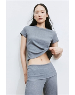 Рубчатая футболка, серый H&m