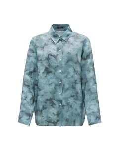 Блузка на пуговицах LANGARM FALKINA FADED, светло-голубой Opus