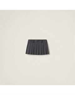 Плиссированная юбка с тонкими полосками, серый Miu miu