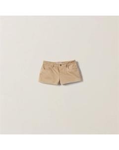 Шорты чинос, бежевый Miu miu
