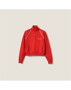 Флисовый нейлоновый кардиган, красный Miu miu