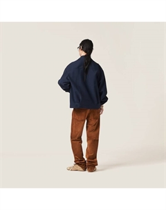 Замшевые брюки, коричневый Miu miu