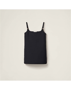 Короткое платье из зернистой пудры, черный Miu miu