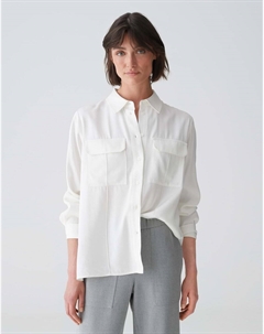 Блузка на пуговицах LANGARMBLUSE FLARA, белый Opus