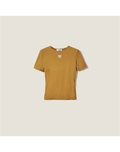 Топ из эластичного джерси, зеленый Miu miu