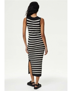 Дневное платье COTTON RICH STRIPED KNIT, мультиколор Marks & spencer