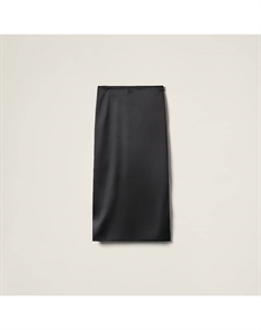 Юбка из эластичного атласа, черный Miu miu
