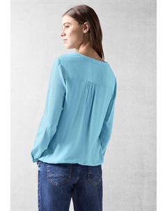 Топ с длинными рукавами MIT ELASTISCHEM SAUM, цвет Mottled Turquoise Cecil