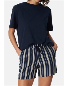 Пижамный комплект NIGHT & HOME SET, темно-синий Schiesser