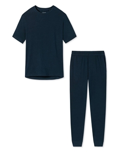 Пижамный комплект SET, темно-синий Schiesser