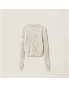 Кашемировый свитер, белый Miu miu