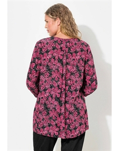 Блуза SMOCKED LEOPARD 3/4 SLEEVE TEE, розовый Ulla popken