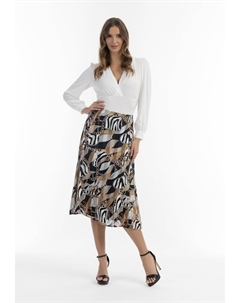 Юбка А-силуэта MIT ALLOVER-PRINT CANEVA, черный Faina