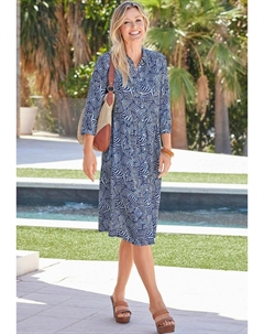 Платье-рубашка, синий Goldner