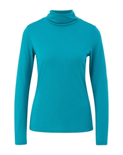 Топ с длинными рукавами, бирюзовый Comma,