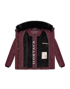 Пуховик FROSTII, цвет Mottled Dark Red Navahoo