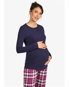 Пижамный комплект CHECK MATERNITY AND NURSING SET REGULAR FIT, синий Jojo maman bébé