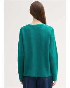 Джемпер MIT V-AUSSCHNITT DENIM, бирюзовый Tom tailor