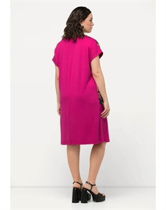 Платье из джерси FLORAL PANEL SLEEVE , розовый Ulla popken