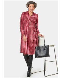 Платье-рубашка, темно-красный Goldner