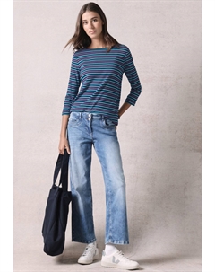 Топ с длинными рукавами GESTREIFTES, цвет Mottled Dark Blue Cecil