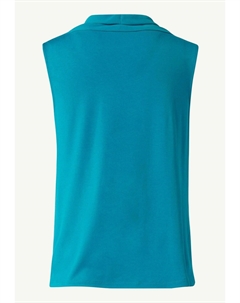 Топ MIT WASSERFALL-AUSSCHNITT, бирюзовый Comma,