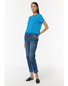 Базовая футболка MIT-DETAIL, бирюзовый Comma casual identity