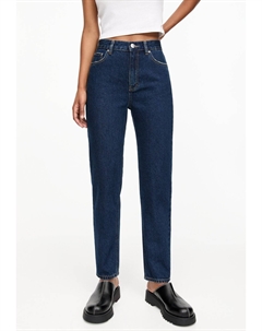 Джинсы облегающего кроя MOM, цвет Mottled Blue Pull & bear