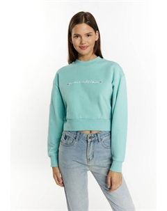 Толстовка CROPPED KEEPSUDRY, бирюзовый Mymo