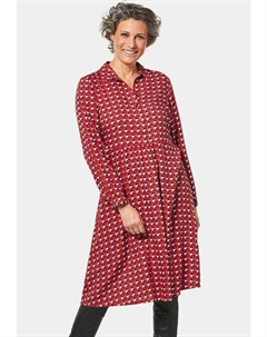 Платье-рубашка, темно-красный Goldner