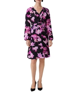 Дневное платье KURZES MIT ALLOVERMUSTER, розовый Comma,