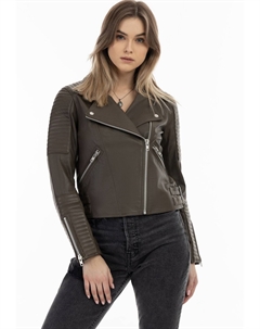 Кожаная куртка, серо-коричневый Dreimaster