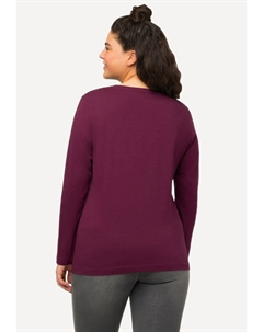 Топ с длинными рукавами TAILLES COL ROND , темно-фиолетовый Ulla popken