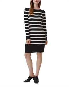 Платье-джемпер GESTREIFTES , черный Comma,