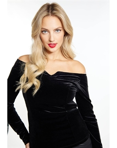 Топ с длинными рукавами, черный Faina