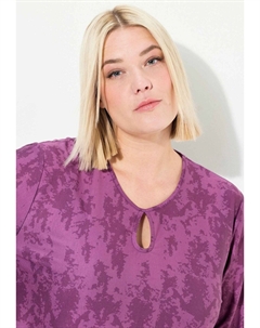 Топ с длинными рукавами TONAL BORDER POP STRETCH , темно-фиолетовый Ulla popken