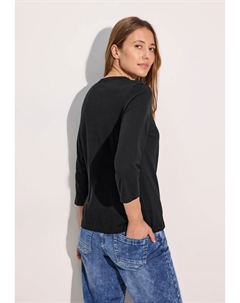 Топ с длинными рукавами, черный Cecil