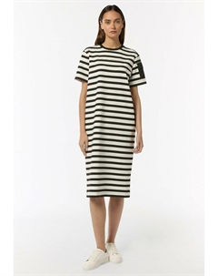 Платье из джерси MIDI- MIT STREIFENMUSTER, черный Comma casual identity