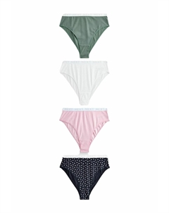 Трусы RICH LOGO KNICKERS 4 PACK, серый металлик Next