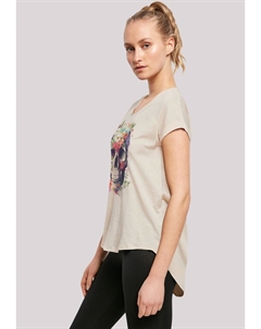 Футболка с принтом TOTENKOPF BLUMEN, песочный F4nt4stic