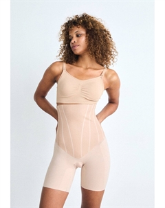 Брюки SUPER SCULPT HIGH WAISTED MID THIGH , бежевый Spanx