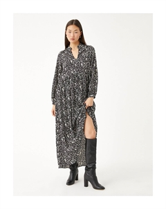 Длинное платье с великолепным воротником и длинным рукавом, черный Koton