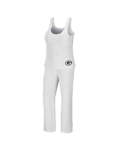 Женская одежда от Erin Andrews, кремовый комплект для сна Green Bay Packers, уютная майка с круглым вырезом и брюки Unbranded